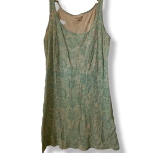 Mossimo Size M Green & White Lightweight Tank Top